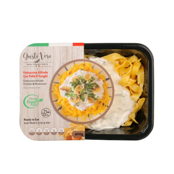 FETTUCCINE ALFREDO CHICKEN & MUSHROOM